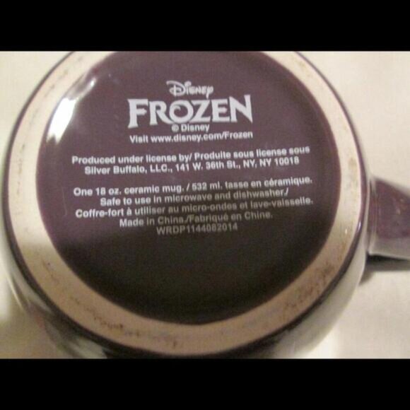 Disney Frozen Movie Lg Purple Mug Elsa Anna 18oz 532ml Coffee Cup Hot Chocolate‌ - Picture 5 of 6